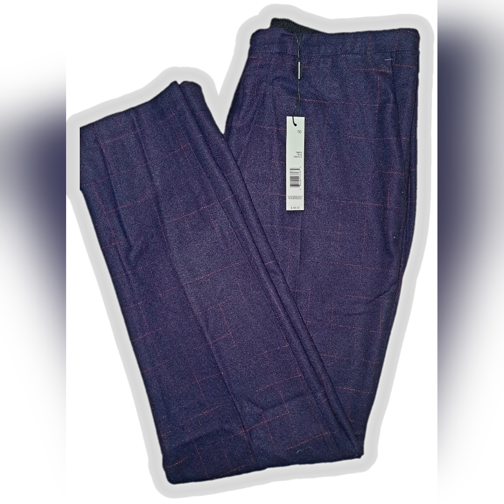 NWT Tahari Deep Navy/Red Slacks